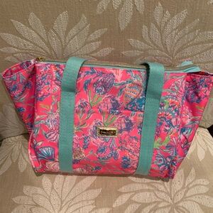 Lilly Pulitzer lunch cooler Vibrant Pink and Teal Tote